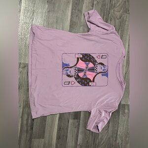 Lilac Graphic Queen of Hearts Tee